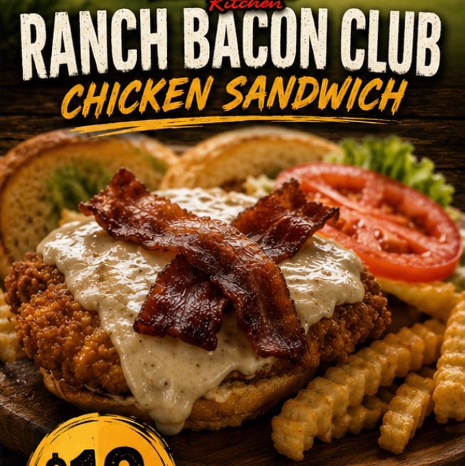Chicken Bacon Ranch Sandwich.
