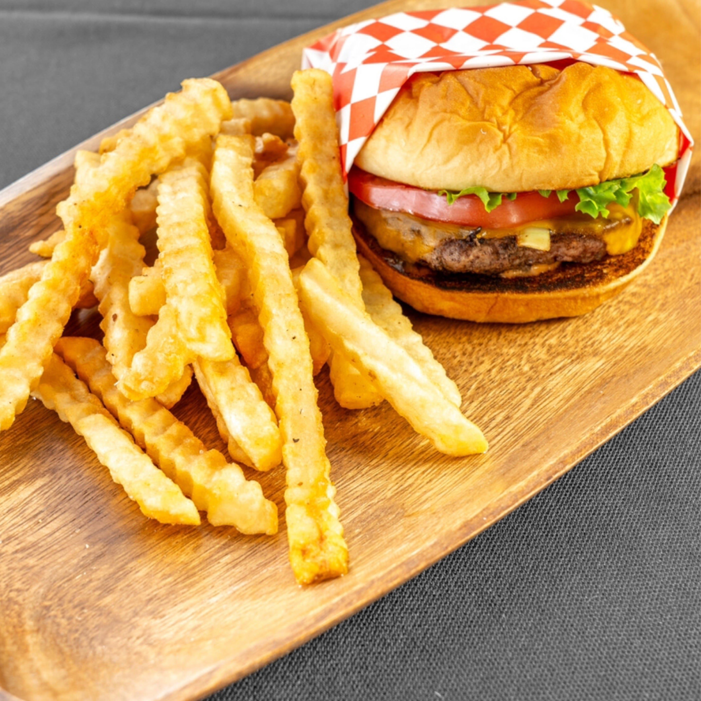 Classic cheese burger.