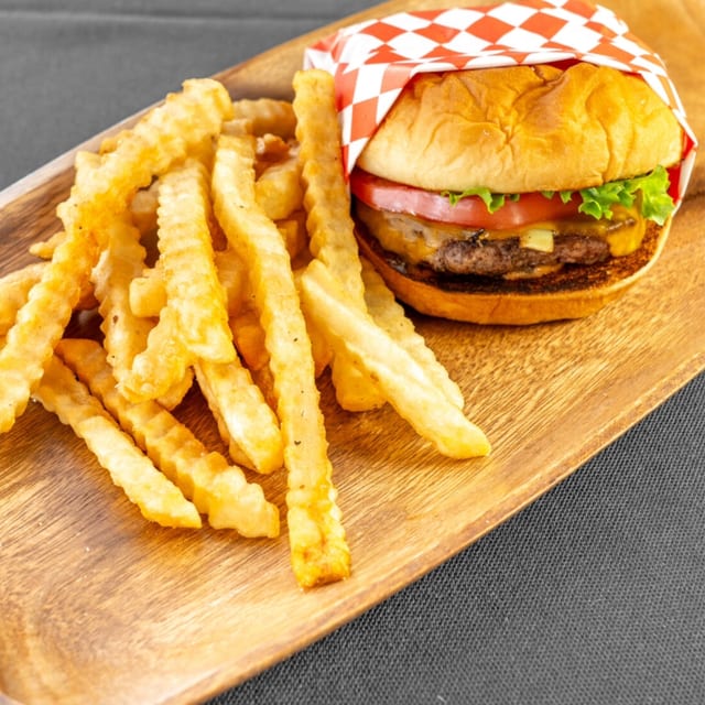 Classic cheese burger.